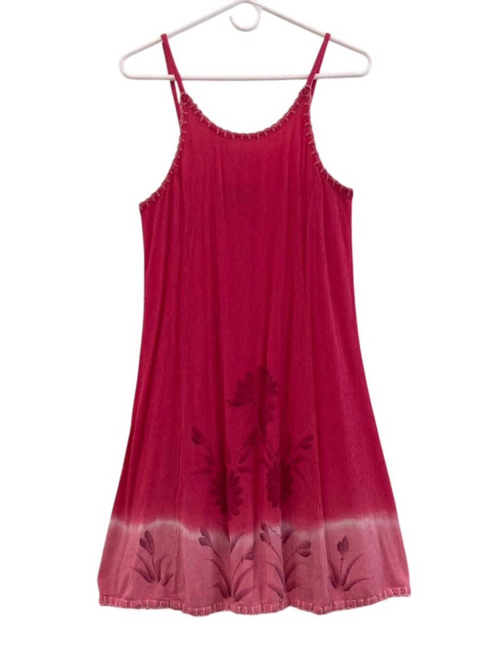 Women's TIKI PALM Swim Cover-Up Dress Floral on Pink Ombre Size XL